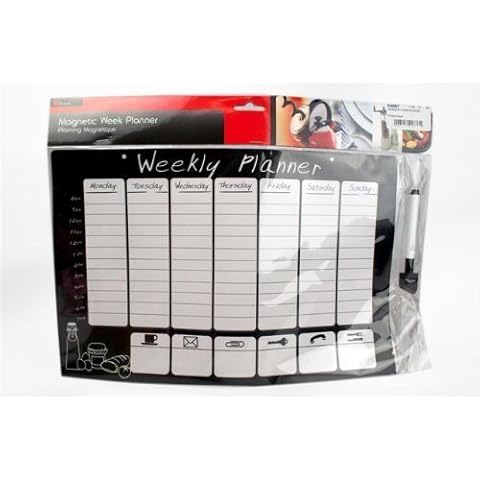 Reusable Wipeable Fridge Magnetic Weekly Planner Organiser Calendar Memo Board Cover