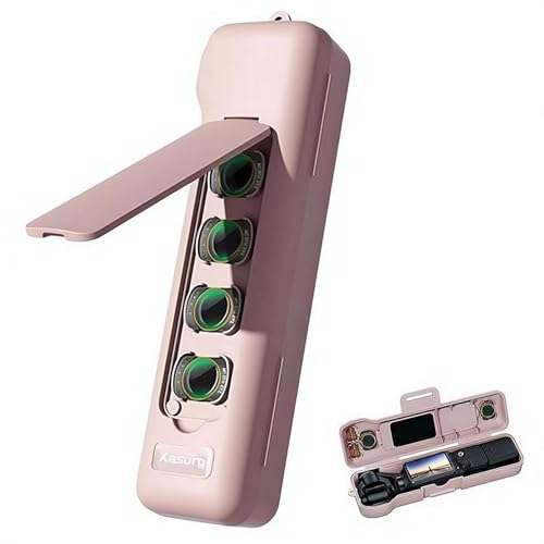 For DJI Osmo Pocket 4/3 ��p �n�[�h���[�P�[�X �t�B���^�[/�������[�J�[�h �����|�[�` �}�O�l�b�g�����[ �ی�P�[�X �t���b�v�g�b�v �W �J�� �Ռ��ی� �����^�� �|�[�^�u�� For DJI �I�Y���|�P�b�g 4 �A�N�Z�T���[