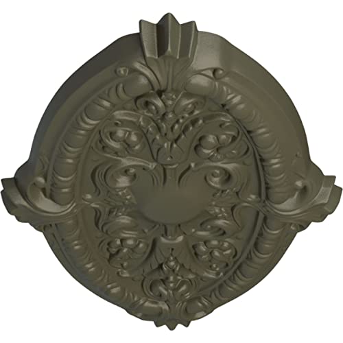 Médaillon de plafond Marcella décoratif cuivre patiné pour rosace de lustre 7cm - 3