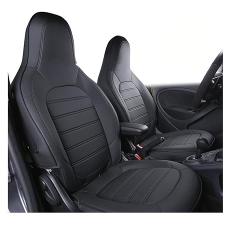 Housses de siège auto cuir noir haut de gamme pour Smart