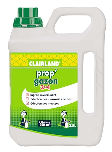 CLAIRLAND Engrais Prop'Gazon 3 en 1, 2.5 L