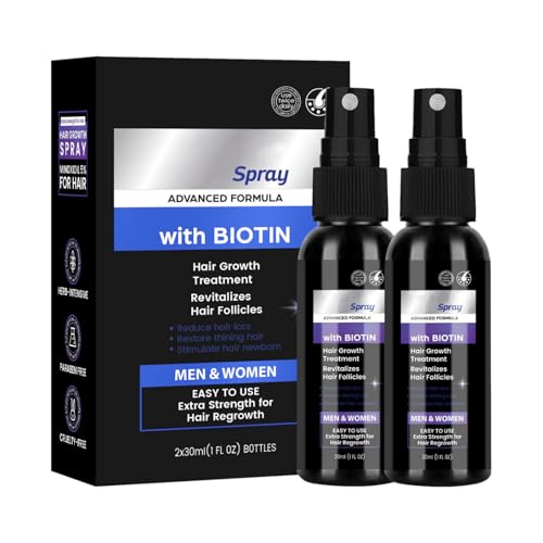 Aoseiens 5% Min~oxidil Haarwuchs-Serumspray für Frauen Männer, Haarwuchs-Serum für die Behandlung von Haar- und Bartwuchs, Öl gegen dünner werdendes Haar, fortschrittliche Formel für dickeres Haar