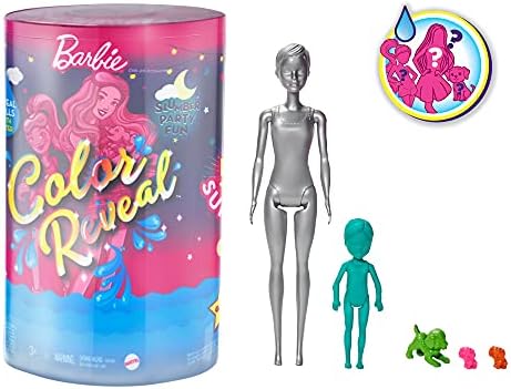 Barbie Color Reveal Slumber Party Fun Dolls and Accessories