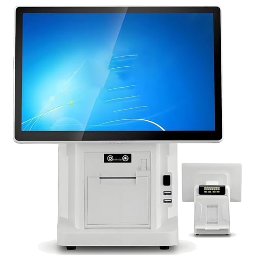 Pnpaea Caja Registradora Tpv Todo En Uno con Pantalla TáCtil,Caja Registradora Inteligente Todo En Uno con Impresora Incorporada, para Comercios Y Restaurantes SingleScreen A（58mm）