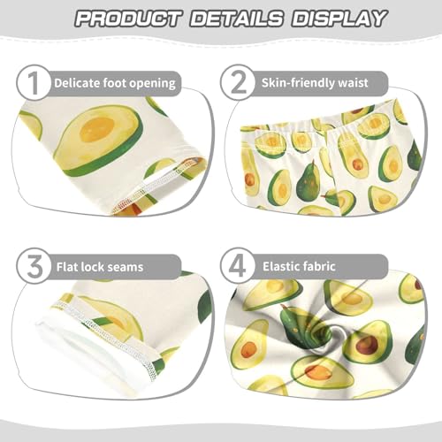 KLL Funny Avocado Toddler Girls' Athletic Leggings Comfortable Full Length Lounge Pants Exercise3