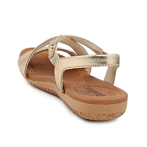 Sandália Casual Feminina Usaflex Confort Tiras Cruzadas Com Elásticos Laterais Couro R1804