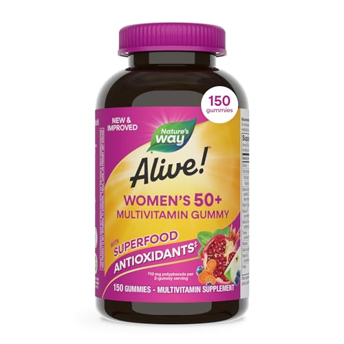 Nature's Way Alive! Women’s 50 Plus Multivitamin Gummy, Daily Chewable...