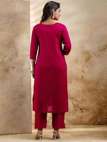 Image of VredeVogel Women's Silk Blend Embroidered Kurta with Pant & Dupatta Set | Modern & Traditional Blend Ethnic Wear | Festive & Casual Outfit