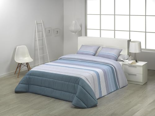 JVR | Conforter Nórdico Tamaño 160 Ligero y Cálido para Invierno – Edredón Aislante Color Azul para un Descanso Cómodo y Reparador