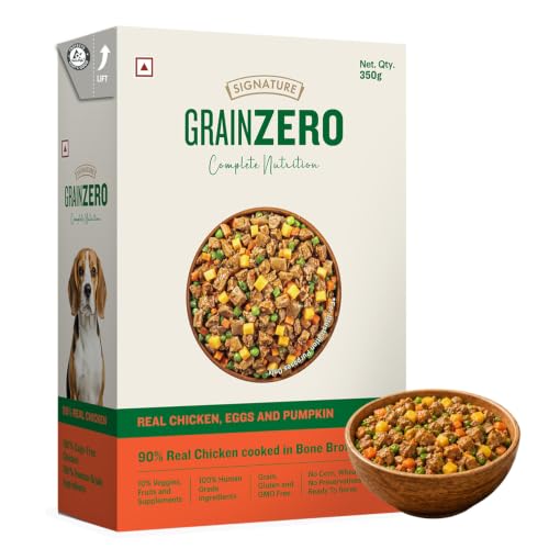 Image of Grain Zero Dog Fresh Food Tetra Pak Real Chicken, Egg & Pumpkin, for Adult & Puppy, 350g | Supports Joint & Health | Immune System | Anti Inflammatory Properties | Ready to Serve | One Pack One Meal