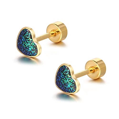 Boucles d'oreilles cœur titane pour le sport et le sommeil piercing hélix tragus confortable