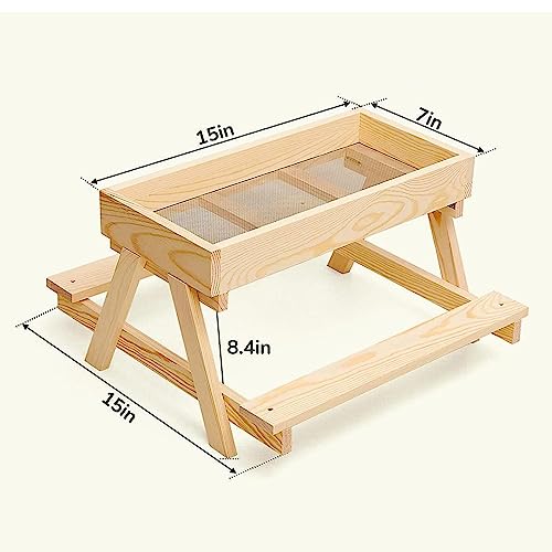Mangeoire à poules en bois facile à assembler pour protéger le grain - 3