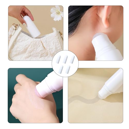 5 Stück Deoroller Zum Befüllen,Roll On Flasche Leer,Kunststoff Roller Flaschen Nachfüllbare,Sonnencreme Applikator Nachfüllbar,Deo Sonnencreme Roller für ätherische öle,Hautpflegeprodukte,Parfüm(50ml)