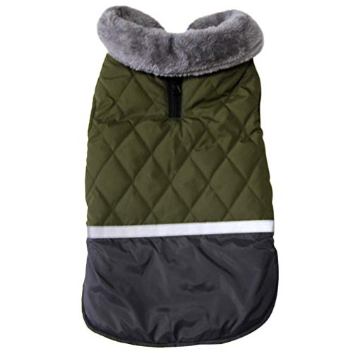 JoyDaog Chaqueta de forro polar reversible para perros pequeños, impermeable y cálida, para el frío invierno