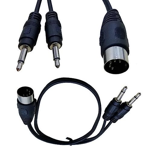 CEAoki MIDI Din 5�s���X�v���b�^�[MIDI �I�X- 2x3.5mm �I�X Y�A�_�v�^�[�P�[�u���i�V���Z�T�C�U�[/�I���K��/�d�q�s�A�m/MIDI�M�^�[�j�y��p�t�H�[�}���X�M���o�� 1.5M