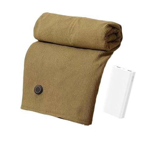 Générique Châle Chauffant Portable – 150 X 80 Cm, Couverture Chauffante Alimentée par Batterie USB, 3 Niveaux De Chauffage, Chauffage Rapide en 15 Secondes, Châle Doux avec Fermeture Éclair – Vert