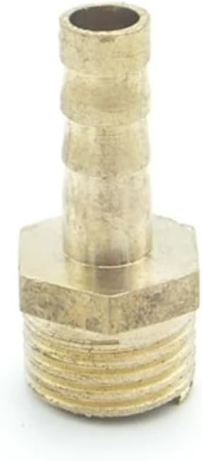 6mm OD Hose x M10x1 Metric Male Thread Brass Barbed Pipe Fitting Coupler Connector Splicer For Fuel Gas Water
