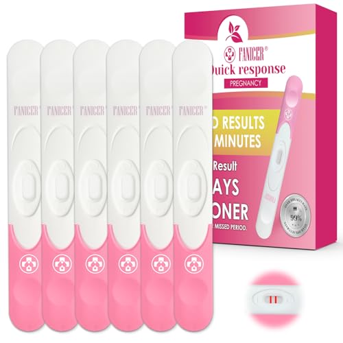 6 Piezas Test de Embarazo, Pruebas de Embarazo alta Sensibilidad, Prueba de Embarazo Resultado Rapido Predictor Test Embarazo Alta Sensibilidad, Tira Reactiva de Embarazo, Pregnancy Test