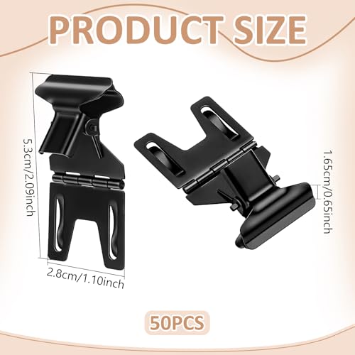 INTERWARM 50 Stück Metall Pop Clip Schildständerhalter Preisschildhalter Für Brotläden Werbeclips Für Einzelhandelskarten Werbedisplays Lagerhallen (Schwarz)