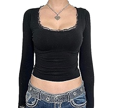 トップス rurumu:/fairy grunge lace up camisol JenPen 4 Pcs Women Fairy Grunge Y2K Tops Lace Patchwork Crop