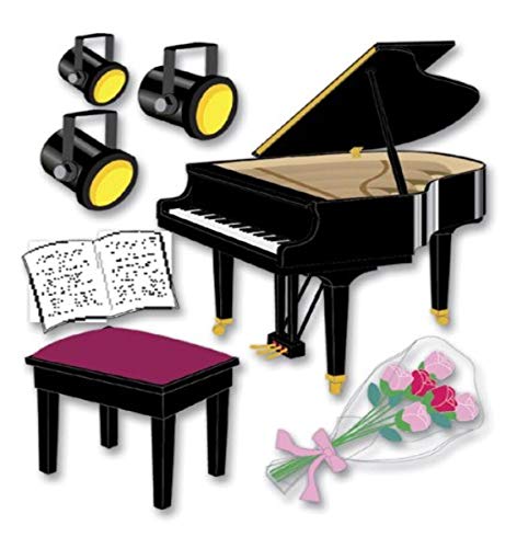 Jolees 323165 Boutique Dimensional Stickers, Piano Recital