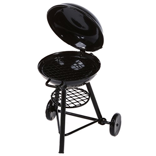 Basage Puppenhaus-Picknick-Grill – Puppenhaus-Miniatur-Küchen, Picknick-Grill, Grill, Kochen, Ofen, Metall – Bild 4
