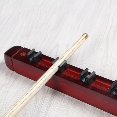 Helweet Billard Wandhalterung, Pool Cue Wall Mounted Rack, Billard Queue Halter, Billard-Queue-Rack, Pool-Queue-Rack, Billardzubehör für Schulen, Heime und Vereine, mit 6 LöChern, 39 cm