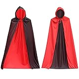 🎃【Spezieller Entwurf】Der Vampire-Kapuzenmantel verfügt über einen Spitzenverschluss und ein Hutdesign. Der Hut am Umhang ist sehr groß und locker und für die meisten Kopfumfänge geeignet. Das Seil am Umhang kann den Umhang effektiv halten und wird nicht weggeblasen.