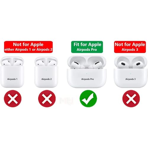 Image of Case Cover for Apple AirPods Pro 1 | Premium Leather Case with Carabiner | Only for Apple Airpods | Red