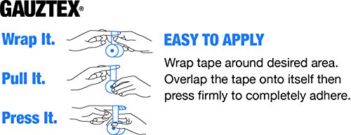 Guard-Tex Beige ¾" Athletic Tape – Tennis – Self-Adhesive Breathable Gauze – Flexible, Sweatproof Non-Slip Grip (1 Roll) - 1 Roll X 7 ½ Yds #TOP5