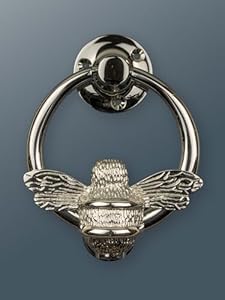 Brass Bee Bienentürklopfer aus poliertem Metall