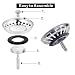 JZK® colador fregadero acero inoxidable cocina lavabo filtrar colador tapón de descarga...