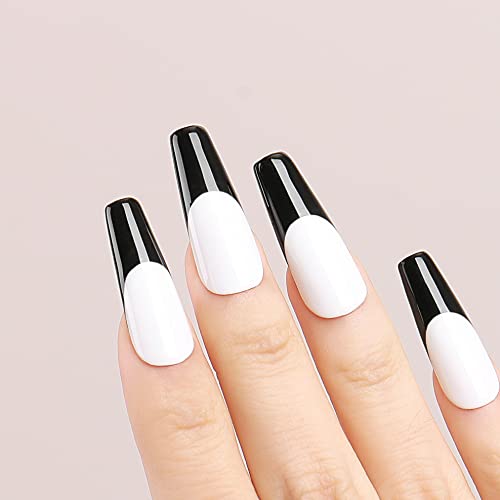 Aimeili 2Pcs Black White Gel Nail Polish Kit Soak Off U V Led Nail Gel Polish Color Nail Art Starter Manicure #TOP3