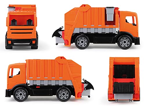 Lena Powerful And Giant Orange Garbage Truck Toys For Kids, Manually Operated And Easy Dumping #TOP2