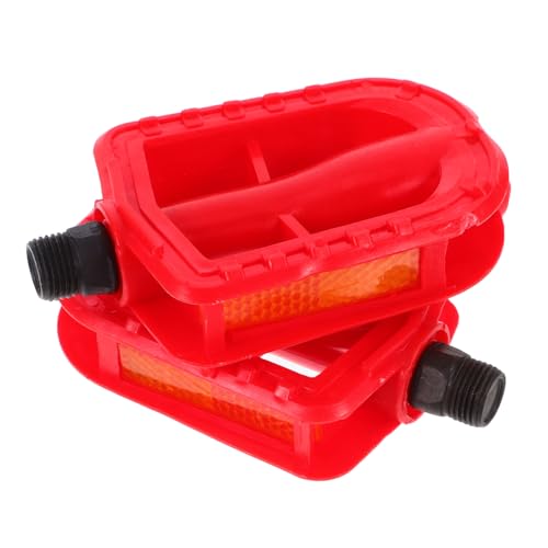 Hemobllo 1 Par Pedal Antideslizante Pedales de montaña Punteras para Pedales Pedal del vehículo Pedal de Ciclismo Rojo