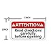 Read Directions Carefully Before Opening Stickers,2x1 Inch Package Warning Sign Labels
