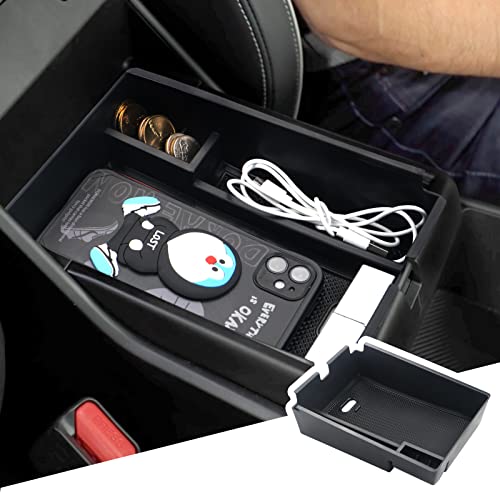 BIBIBO Reposabrazos de coche con estera Caja de almacenamiento de apoyabrazos Central Console Armrest Storage Box para Kia Sportage NQ5 (Automático) 2022 2023 Cover