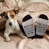 MEJOSER Geschenk für Hundebesitzer, Lustige Socken Hundemotiv 36-42, Geschenk Hundebesitzer Frau für Hundeliebhaber Valentinstag Geburtstag Weihnachten, Bunte Witzige Socken