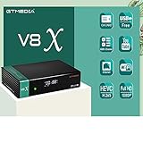 GTMEDIA V8X Decodificador Sat lite DVB-S S2 S2X FTA Receptor Sat lite Digital Full HD con Wi-Fi Incorporado Ethernet SCART Soporte CCCAM Youtube IPTV Ranura para Tarjeta CA PowerVu Biss Key