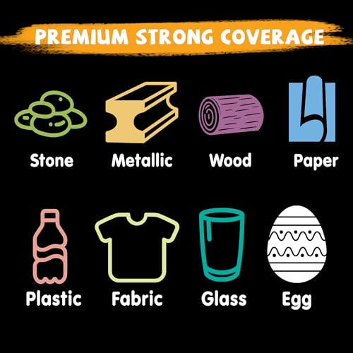 WINSONS Acrylmarker Dual-Tip 24 Farben, Pinselspitze Rundspitze, ungiftig, nicht auslaufend, wasserfest, lebendige Farben, permanent für Papier, Eier, Verschlüsse, Stoffe, Steine, Keramik, Glas