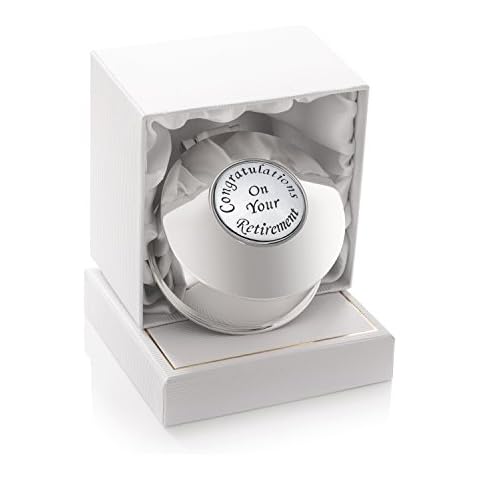 De Walden Retirement Leaving Gifts for Women Silver Plated Girls Trinket Box Cover