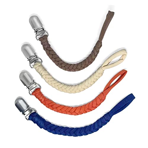 Image of BBNJBABY Pacifier Clips Girls Boys, Pacifier Holder Clip Fits All Pacifiers Baby Teething Toys, Leashes Set