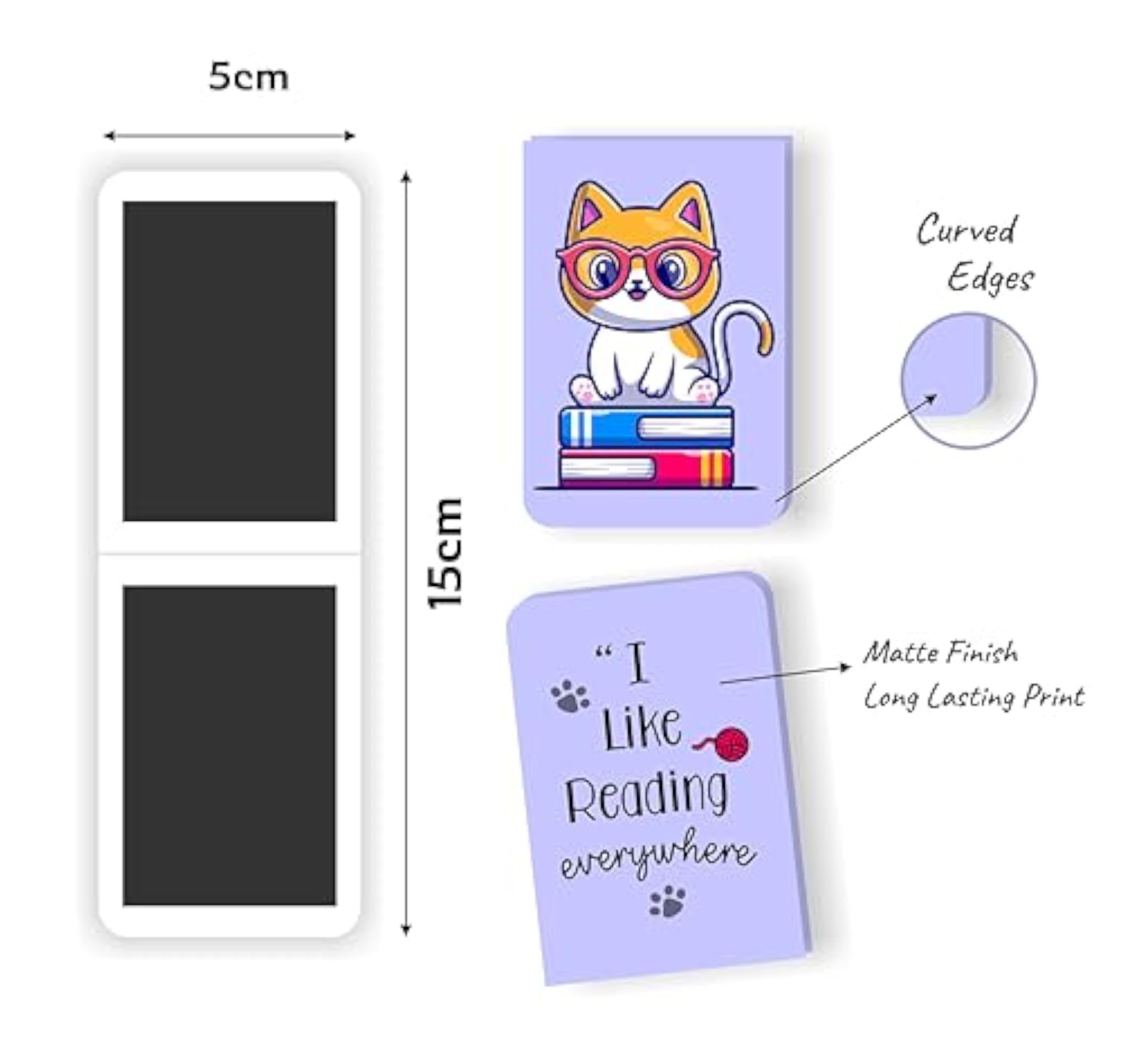 Animal Magnetic Bookmarks Set of 6