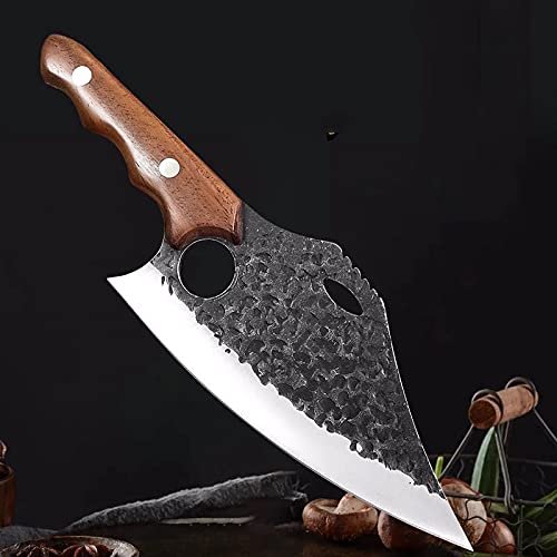 Boning Knife, Forged hammered slicing meat cutting and fish killing knife portable slaughter deboning knife outdoor multi-purpose small knife BY ZZYY (Color : B)