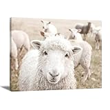 Farmhouse Wall Art Sheep Print Farmhouse Wall Decor Farm Animal Sheep Print Rustic Wall Art Country Sheep Decor Farmhouse Poster Farm Art Sheep Wall Art for Living Room Wall Decor 24x16 Inch No Frame
