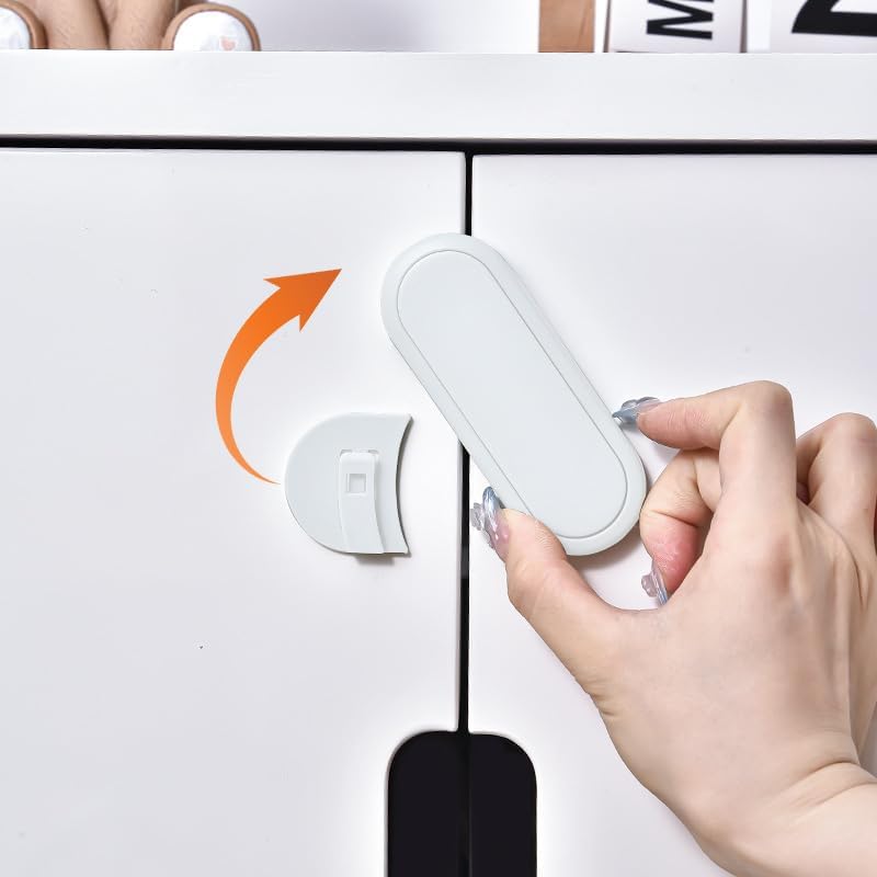 3/5 Pack, Magnetic Drawer Latch, No-Phthalate Plastic, Child Safety Cabinet Locks, Assorted Colors(5)