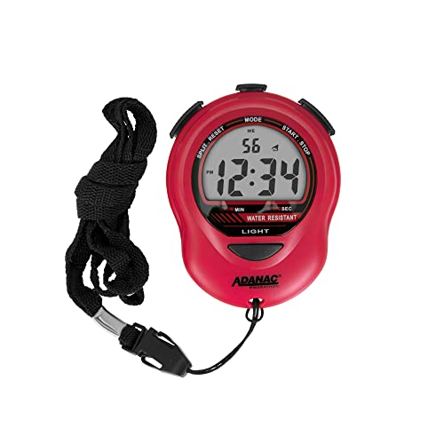 Marathon St083013Rd Adanac Digital Glow Stopwatch Timer With Extra Large Display And Digits - Battery Included (Red) #TOP2