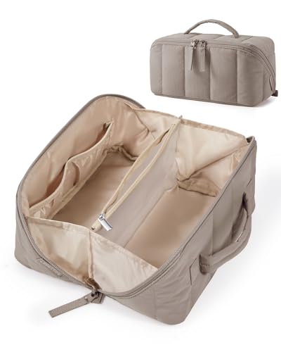 BAGSMART Travel Makeup Bag, Water-Resistant Padded Organizer