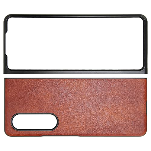 Rankomu PU-läder telefonfodral för Galaxy Z Fold 3 - Kaffefärg