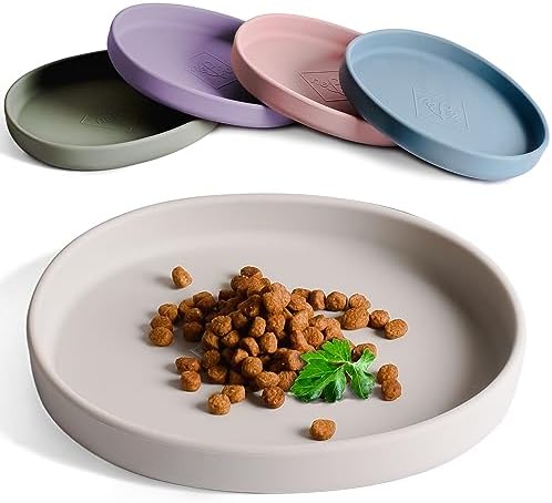 ne&no Futternapf für Katzen [nala Collection] Futterschale Katze flach | Katzennapf | Silikonnapf breit | Fressnapf | Silikon Napf Katze | Katzenfutter Teller